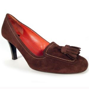 Coach Lisette Suede Loafer Heels